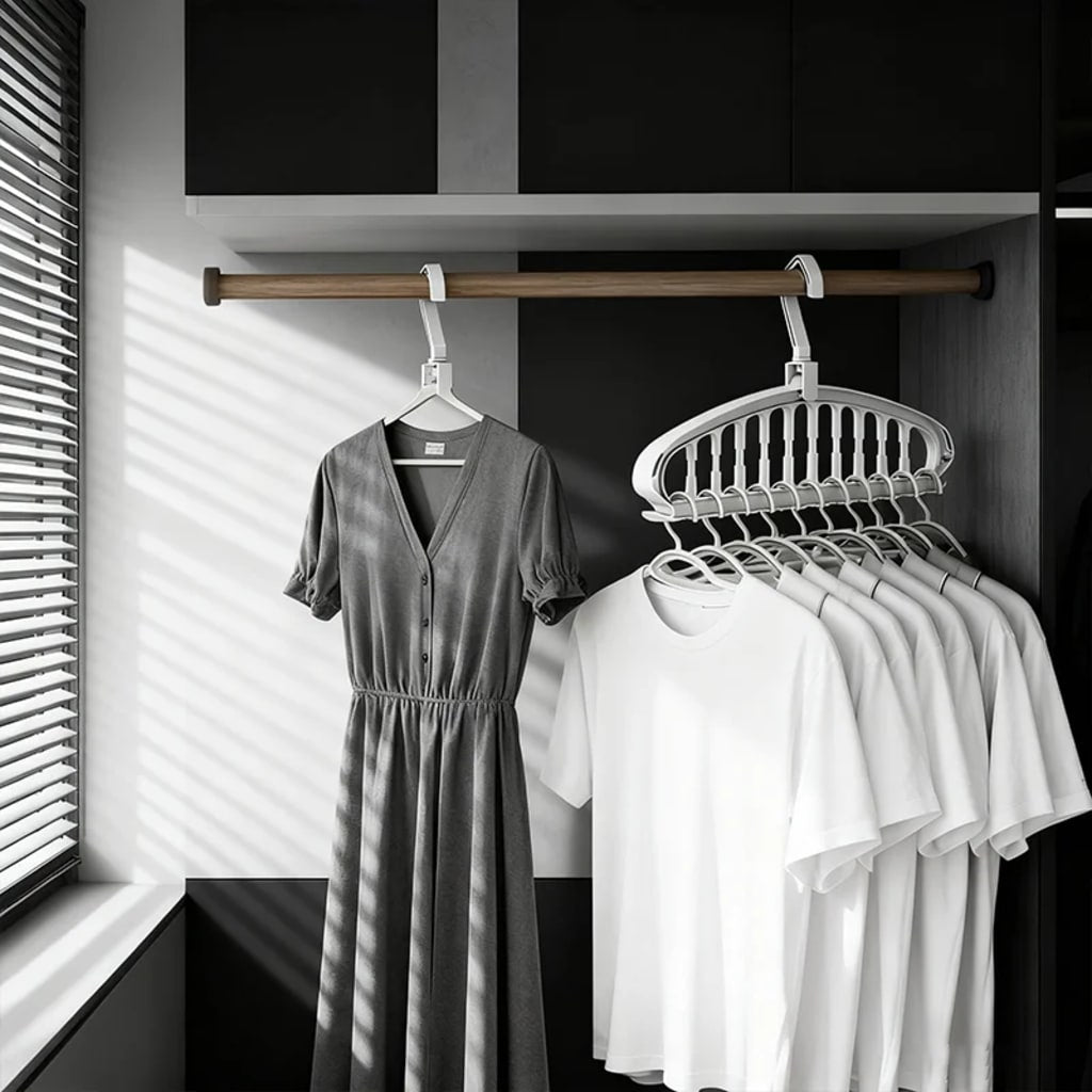 5Pcs 9-hole Wardrobe Storage Rack