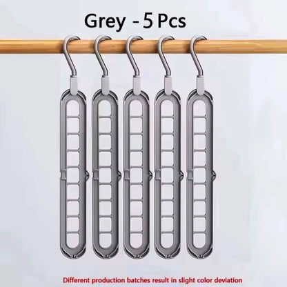 5Pcs 9-hole Wardrobe Storage Rack